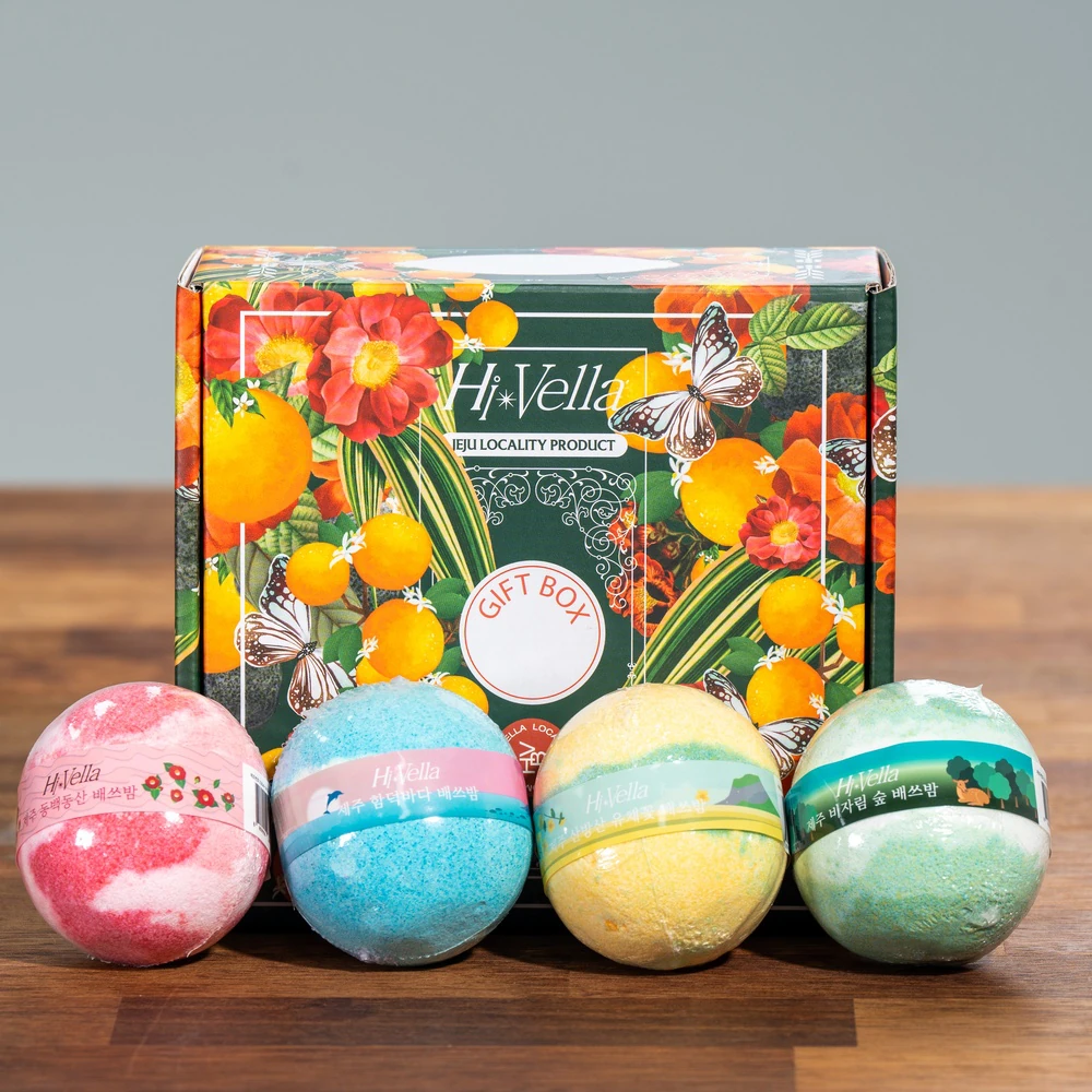 Jeju Local Series Bath Bomb Gift Set 140g x 4 pieces